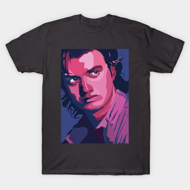 Steve Harrington Portrait T-Shirt by StrayArte